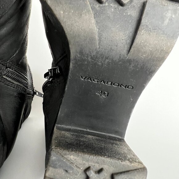 Urban Outfitters Vagabond Leather Boots Chunky Heel Platform Whimsigoth Booties - Picture 8 of 9